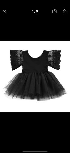 Black Lace Tutu Dress