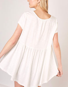 Lucy Long Line Top | White